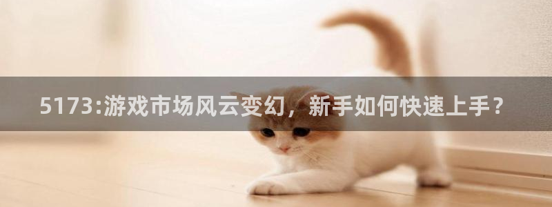 杏耀登陆测速路线：5173:游戏市场风云变幻，新手如何快速上
